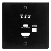 HDMI/USB-C Väggpanel Front, Svart AVPro Edge