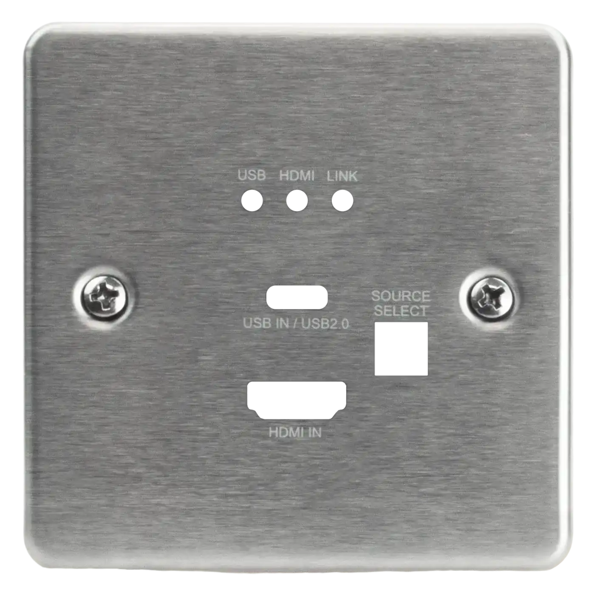HDMI/USB-C Väggpanel Front, Silver