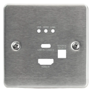 HDMI/USB-C Väggpanel Front, Silver AVPro Edge