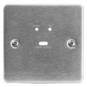 USB-C Väggpanel Front, Silver AVPro Edge